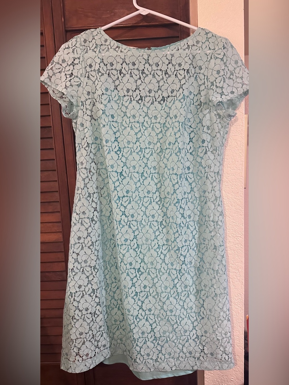 Donna Morgan lace mini slip dress